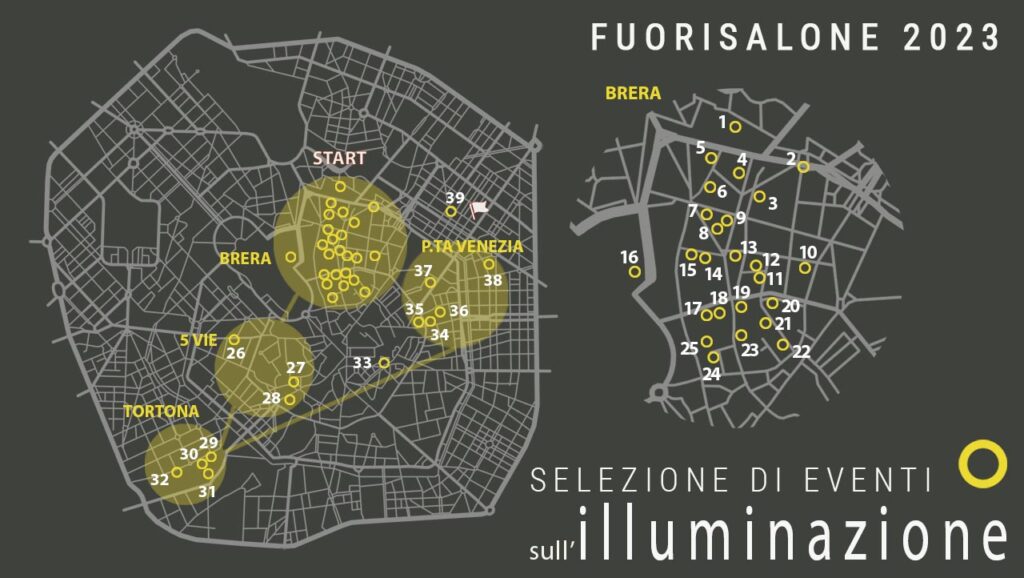 Mappa Milano Fuorisalone 2023 Bulbus